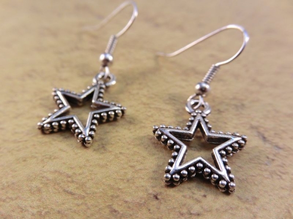 Stern Ohrringe Vintage Optik Star Himmel Nacht